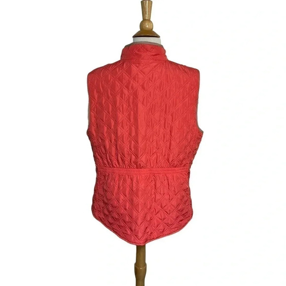 Reversible tan & orange quilted lightweight vest size XL/1X - Picture 7 of 8